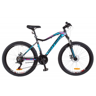 26" Optimabikes ALPINA DD 2018 (черно-голубой с розовым (м))